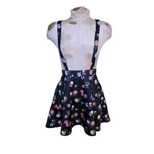 Hot Topic Suspender Skirt Womens Small Black‎ Hero Academia Hello Kitty Ladies